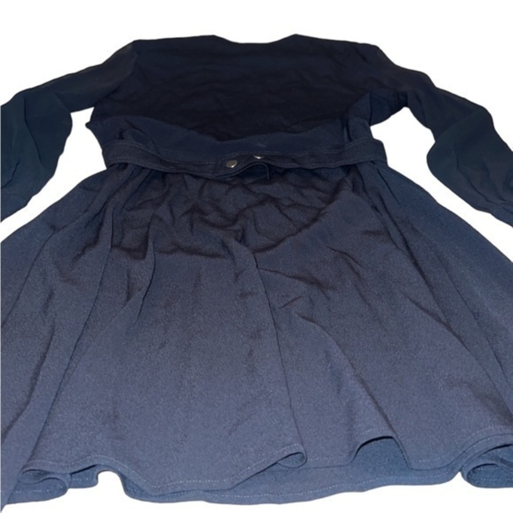 Sandro Paris Rosie Black Crepe Long Sleeve Dress Size‎ Small - Picture 8 of 15
